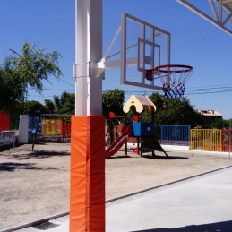 JGO CANASTA MINIBASKET FIJA A VIGA VUELO 1,65 MTS