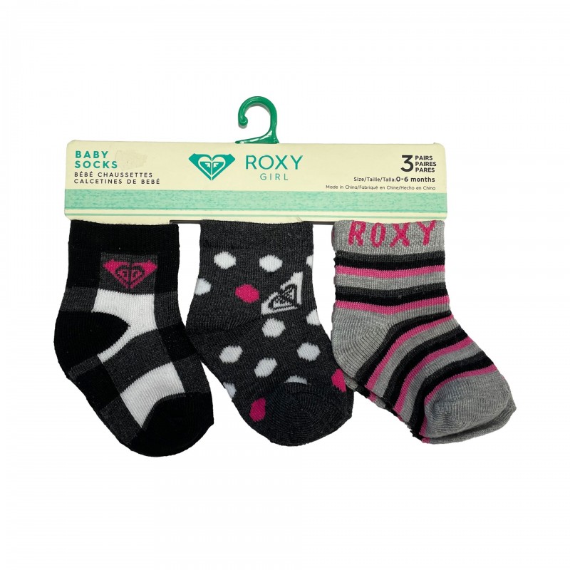 Pack 3 calcetines bebé roxy inside spark logo 66092t