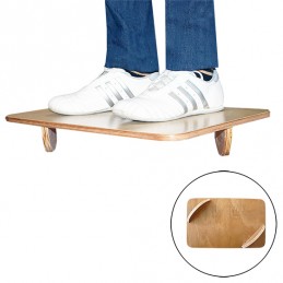 TABLA DE EQUILIBRIO CON DOBLE SEMICIRCULOS DE MADERA