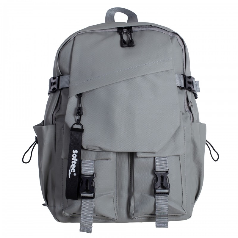 Mochila linear gris