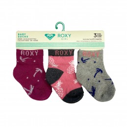 Pack 3 calcetines bebé roxy inside spark logo 66096t