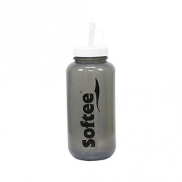 Botella softee 1000ml con pajita extraible